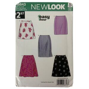 New Look Sewing Pattern 6843 Easy 1-Hour Womens Skirts Sizes 8-18
